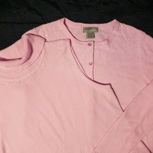 Cardigan and Sleeveless turtleneck